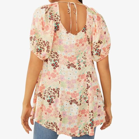 Free People Callie Floral Tunic Extra Small Vintage Combo Boho Cottage Soft Girl - Picture 6 of 14